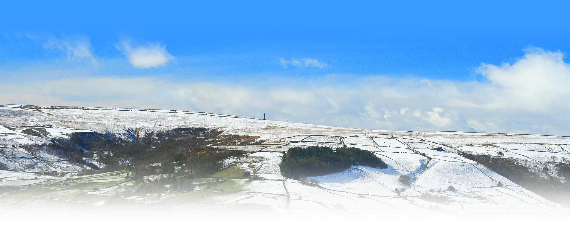 Snowy Yorkshire hillside